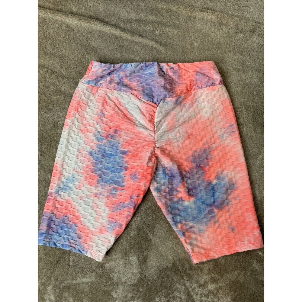 "Hot Kiss" scrunch butt hot pink sport shorts Size L - Picture 2 of 6